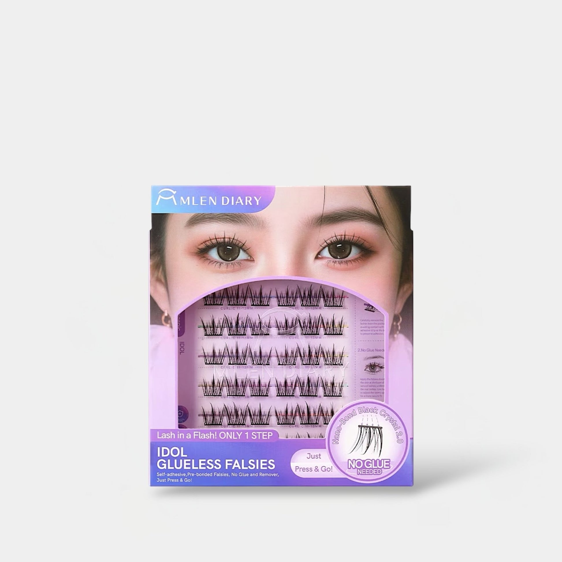 Mlen Diary Idol Glueless Falsies يوميات ملين أيدول تزييفات غراء - Princess Cosmetics Qatar