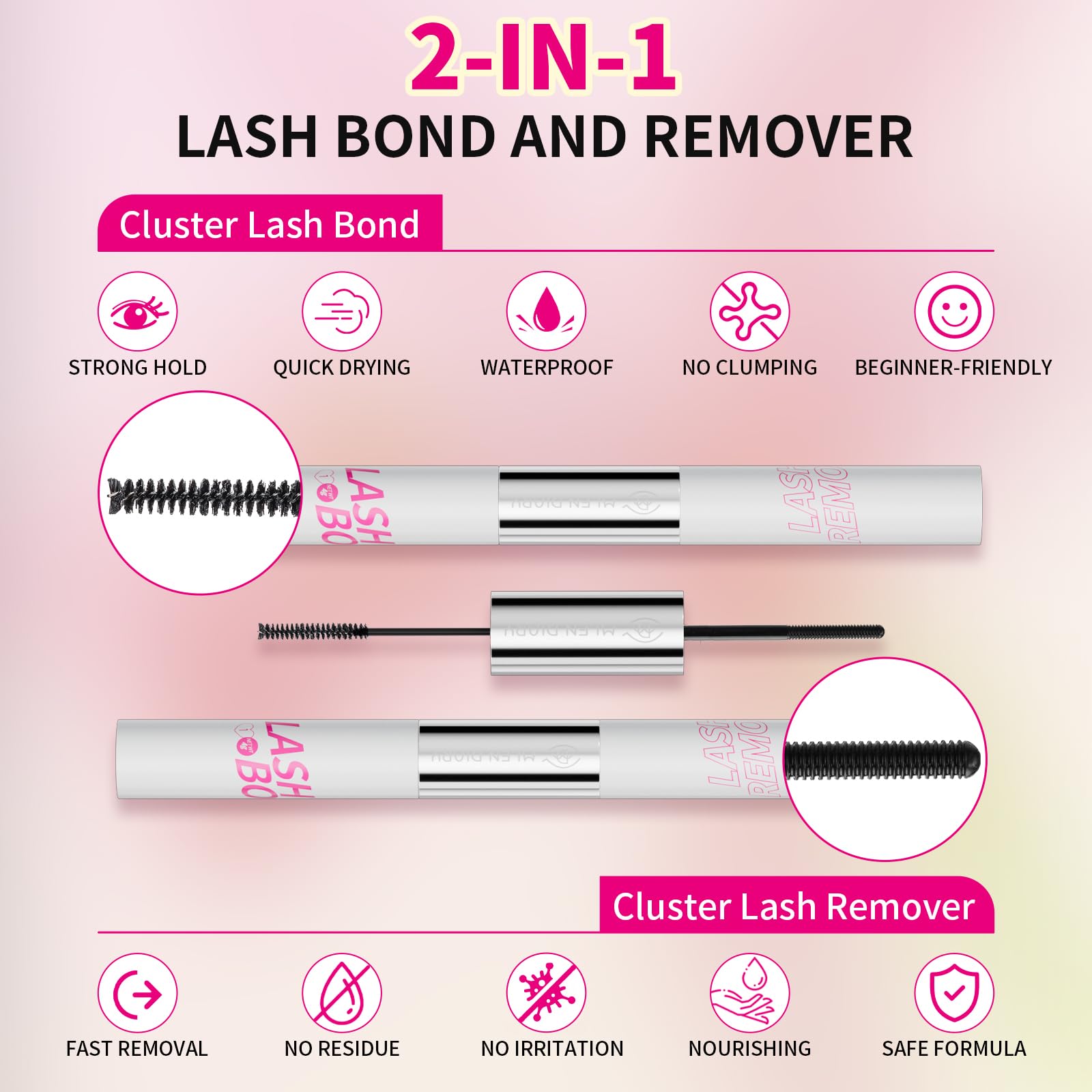 Mlen Diary Lash Bond & Remover مزيل ومثبت الرموش من مِلين دياري - Princess Cosmetics Qatar