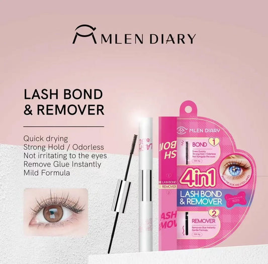 Mlen Diary Lash Bond & Remover مزيل ومثبت الرموش من مِلين دياري - Princess Cosmetics Qatar