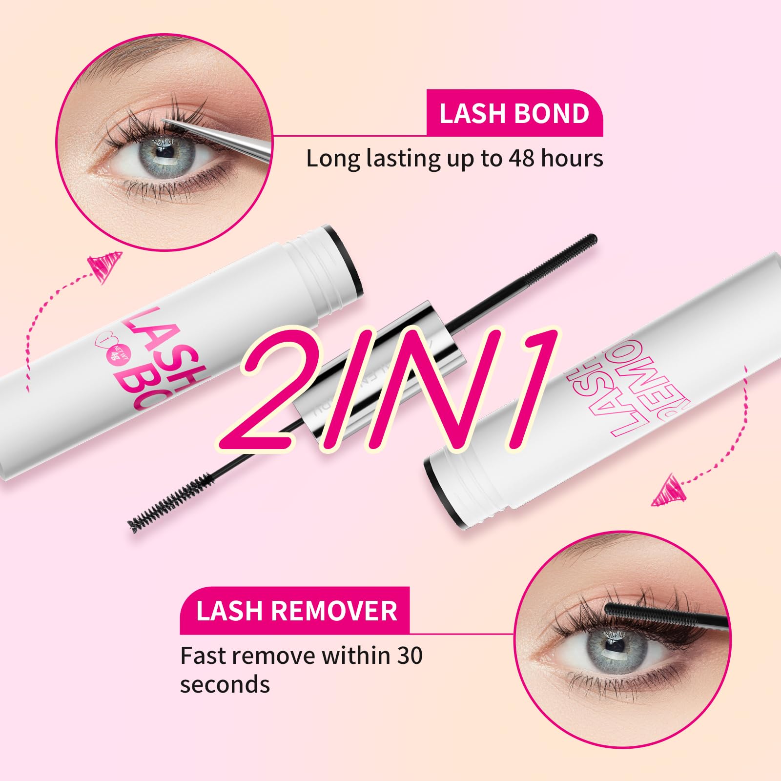 Mlen Diary Lash Bond & Remover مزيل ومثبت الرموش من مِلين دياري - Princess Cosmetics Qatar