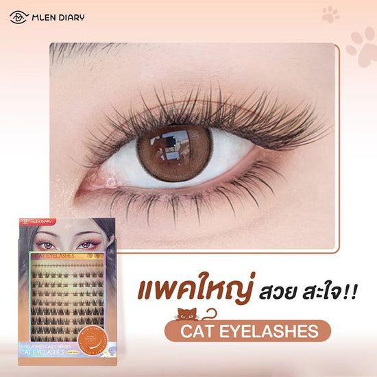 Mlen Diary Lazy Series Cat False Eyelashes رموش صناعية على شكل قطة من سلسلة مذكرات ملين الكسولة - Princess Cosmetics Qatar