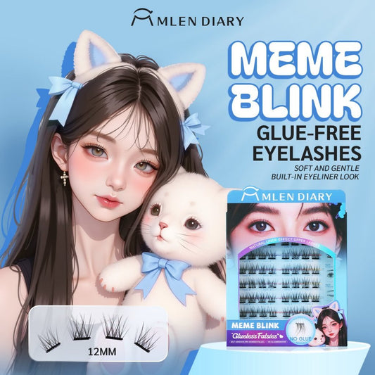 Mlen Diary Meme Blink Glueless Falsies يوميات ملين ميمي وميض غلويليس كاذبة - Princess Cosmetics Qatar