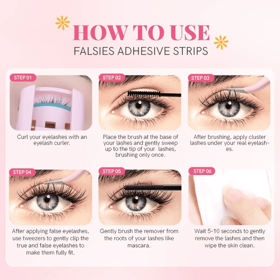 Mlen Diary Princess Rose Charming False Eyelashes (45 Clusters) رموش صناعية ساحرة من مِلين دياري برينسيس روز - Princess Cosmetics Qatar