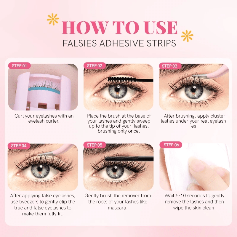 Mlen Diary Princess Rose Charming False Eyelashes (45 Clusters) رموش صناعية ساحرة من مِلين دياري برينسيس روز - Princess Cosmetics Qatar