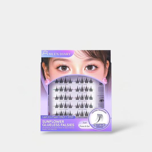 Mlen Diary Sunflower Glueless Falsies مذكرات ملين - زهور عباد الشمس بدون غراء - Princess Cosmetics Qatar