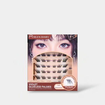 Mlen Diary Violet Glueless Falsies مذكرات ملين البنفسجي الزائفة الخالية من الغراء - Princess Cosmetics Qatar