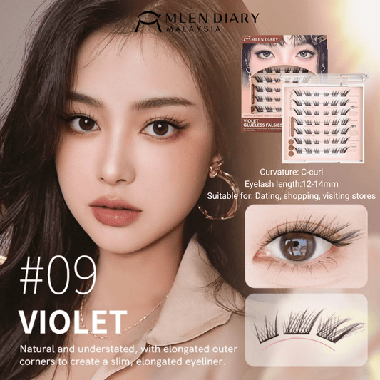Mlen Diary Violet Glueless Falsies مذكرات ملين البنفسجي الزائفة الخالية من الغراء - Princess Cosmetics Qatar