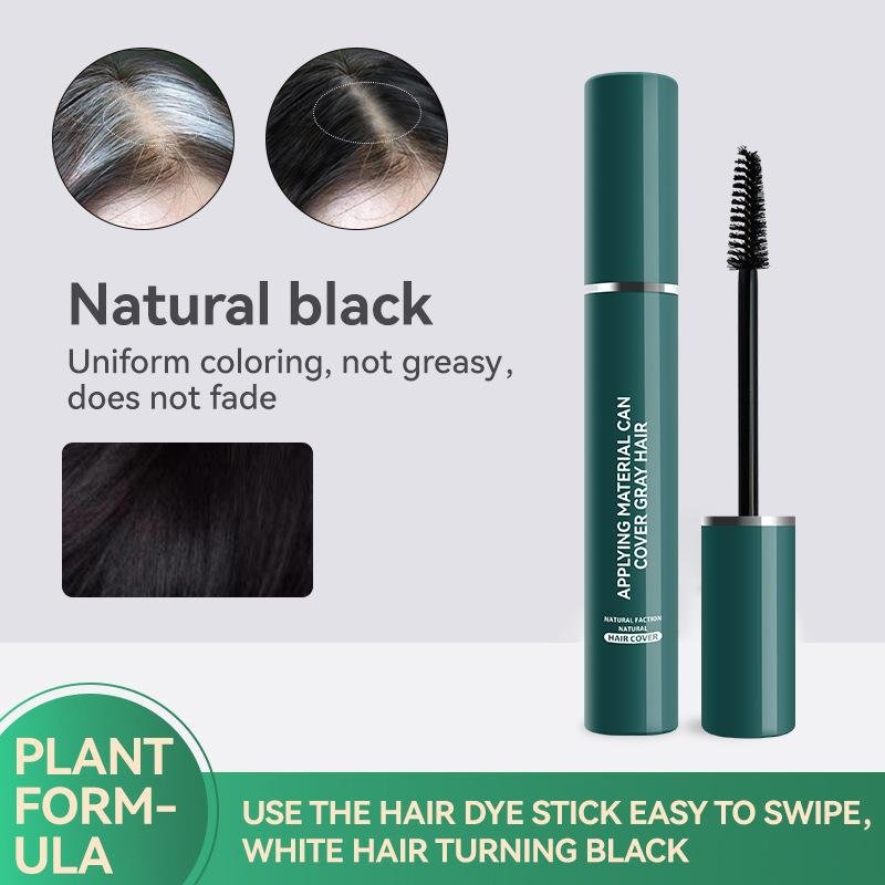 MLSMILE White Hair Cover - Black 14ml. MLSMILE غطاء الشعر الأبيض - أسود - Princess Cosmetics Qatar