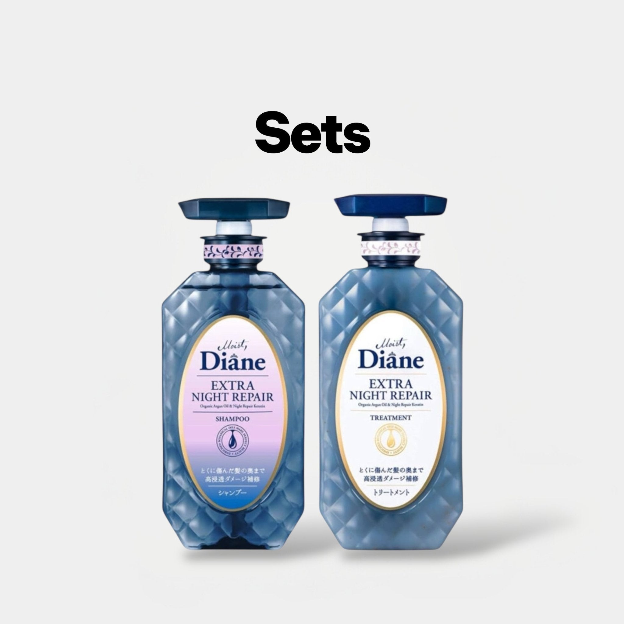 Moist Diane Extra Night Repair Set (Shampoo + Treatment) 450ml