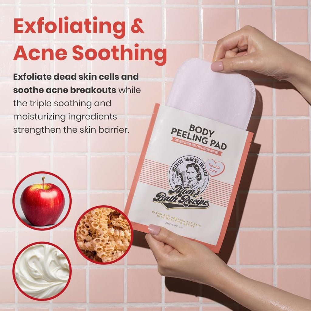 Mom’s Bath Recipe Body Peeling Pad Trouble Care 25ml وصفة حمام الأم لتقشير الجسم والعناية بالمشاكل - Princess Cosmetics Qatar