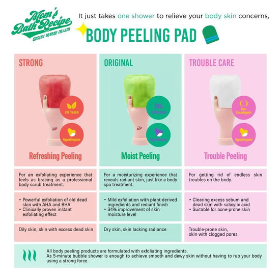 Mom’s Bath Recipe Body Peeling Pad Trouble Care 25ml وصفة حمام الأم لتقشير الجسم والعناية بالمشاكل - Princess Cosmetics Qatar