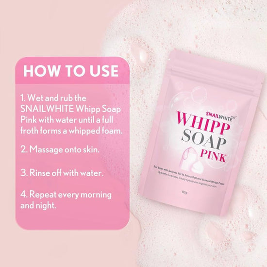 Namu Life Snail White Whipp Soap Pink 80g نامي لايف سنيل وايت ويب صابون وردي - Princess Cosmetics Qatar