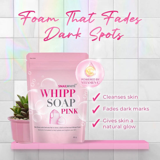 Namu Life Snail White Whipp Soap Pink 80g نامي لايف سنيل وايت ويب صابون وردي - Princess Cosmetics Qatar