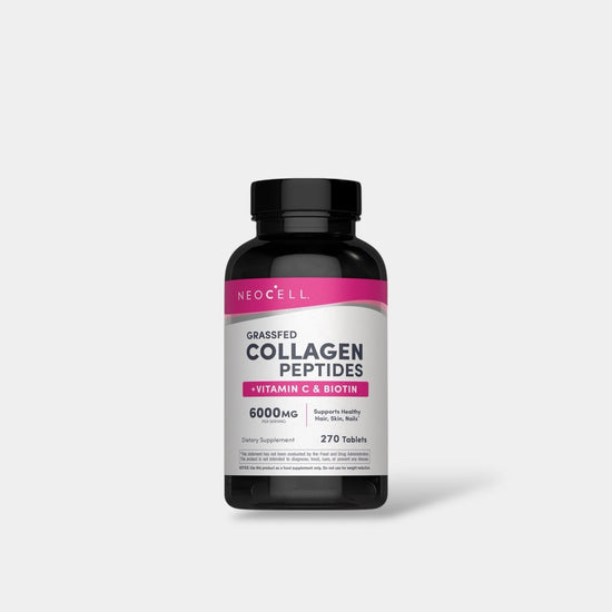 Neocell Grassfed Collagen Peptides + Vitamin C & Biotin (270 Tab) ببتيدات الكولاجين العشبية من نيوسيل + فيتامين سي والبيوتين - Princess Cosmetics Qatar