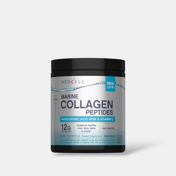 Neocell Marine Collagen Powder with Hyaluronic Acid, MSM, & Vitamin C 200g مسحوق الكولاجين البحري Neocell مع حمض الهيالورونيك و MSM وفيتامين C - Princess Cosmetics Qatar