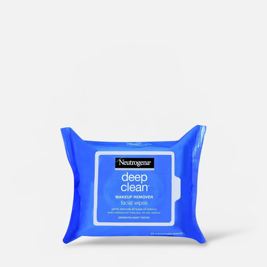 Neutrogena Deep Clean Makeup Remover Facial Wipes (25pc) مناديل نيتروجينا لإزالة المكياج بعمق للوجه - Princess Cosmetics Qatar