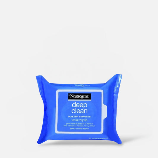 Neutrogena Deep Clean Makeup Remover Facial Wipes (25pc) مناديل نيتروجينا لإزالة المكياج بعمق للوجه - Princess Cosmetics Qatar