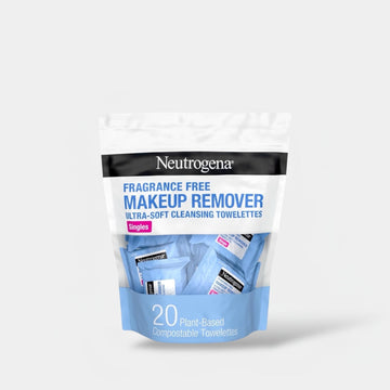 Neutrogena Fragrance - Free Makeup Remover Cleansing Wipes (20ea) مناديل نيوتروجينا المنظفة لإزالة المكياج بدون عطر - Princess Cosmetics Qatar