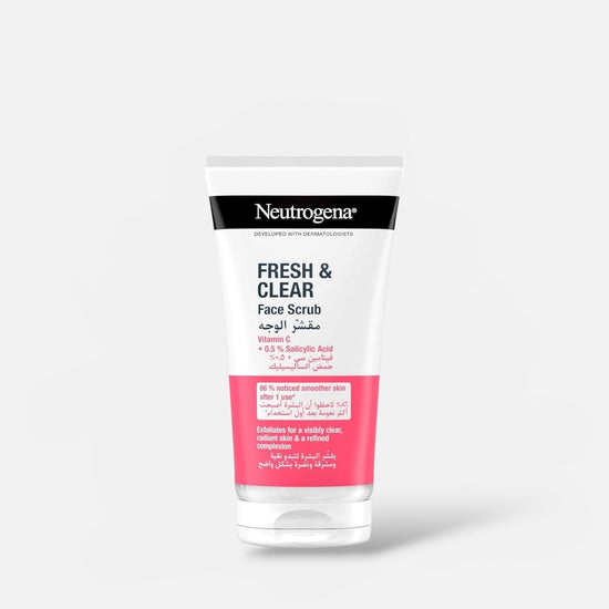Neutrogena Fresh & Clear Face Scrub 150ml مقشر الوجه نيتروجينا فريش آند كلير - Princess Cosmetics Qatar