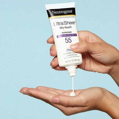 Neutrogena Ultra Sheer® Dry - Touch Sunscreen Broad Spectrum SPF 55 88ml. نيوتروجينا الترا شير واقي شمسي واسع الطيف بمعامل حماية SPF 55 88 مل - Princess Cosmetics Qatar