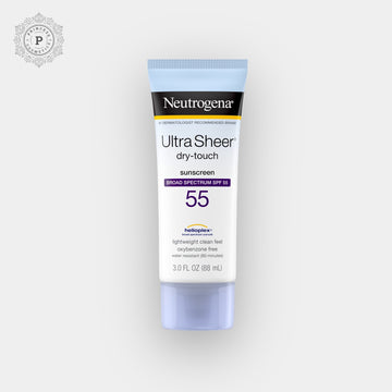 Neutrogena Ultra Sheer® Dry - Touch Sunscreen Broad Spectrum SPF 55 88ml. نيوتروجينا الترا شير واقي شمسي واسع الطيف بمعامل حماية SPF 55 88 مل - Princess Cosmetics Qatar