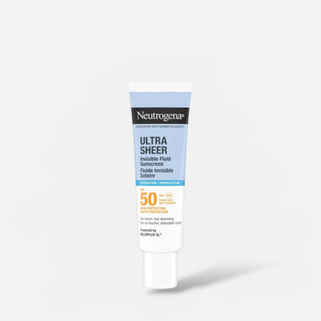 Neutrogena Ultra Sheer Invisible Fluid Sunscreen Hydration SPF50 50ml واقي الشمس السائل غير المرئي من نيتروجينا ألترا شير بعامل حماية من الشمس 50 - Princess Cosmetics Qatar