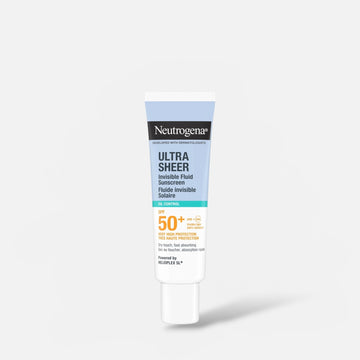 Neutrogena Ultra Sheer Invisible Fluid Sunscreen Oil Control SPF50 50ml واقي الشمس السائل غير المرئي من نيتروجينا ألترا شير للتحكم في الزيوت بعامل حماية من الشمس 50 - Princess Cosmetics Qatar