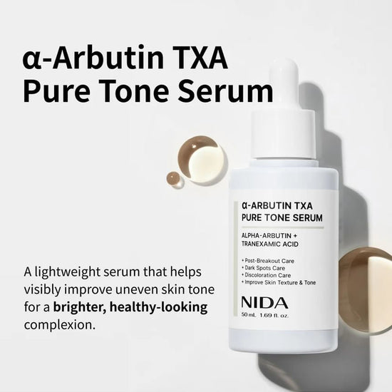 NIDA Alpha-Arbutin TXA Pure Tone Serum 50ml نيدا ألفا أربوتين TXA مصل نقي اللون - Princess Cosmetics Qatar