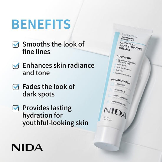 NIDA Youthful Formula Ultimate Moisturizing Cream 100ml كريم نيدا المرطب الفائق بتركيبة الشباب - Princess Cosmetics Qatar