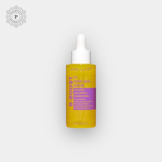 Nine Less B - Boost 1% Kojic Acid Serum 30ml. مصل حمض الكوجيك 1% من ناين ليس بوست، 30 مل - Princess Cosmetics Qatar