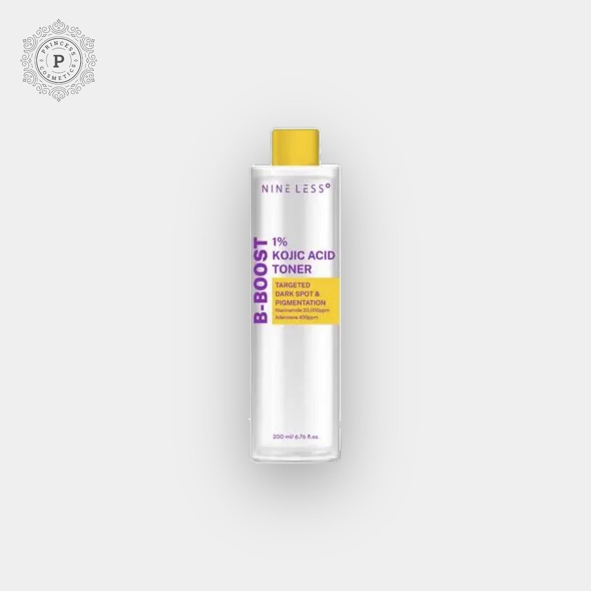 Nine Less B - Boost 1% Kojic Acid Toner 200ml. تونر ناين ليس بي بوست 1% بحمض الكوجيك 200 مل - Princess Cosmetics Qatar