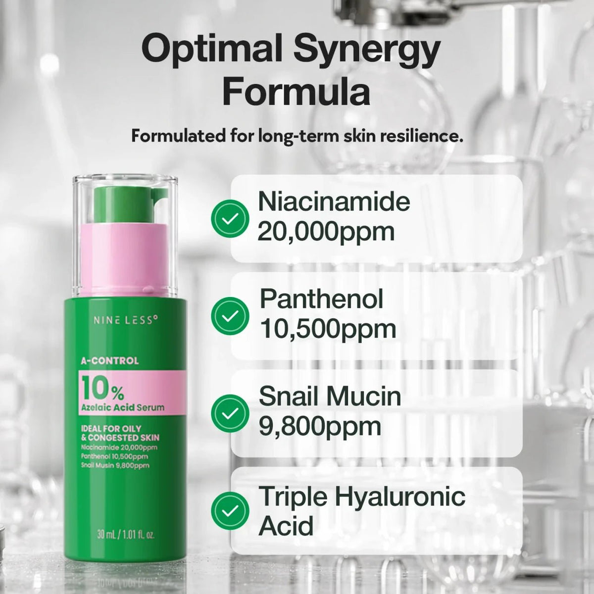 Nineless 10% Azelaic Acid Serum 30ml سيروم حمض الأزيليك 10% من ناينلس - Princess Cosmetics Qatar