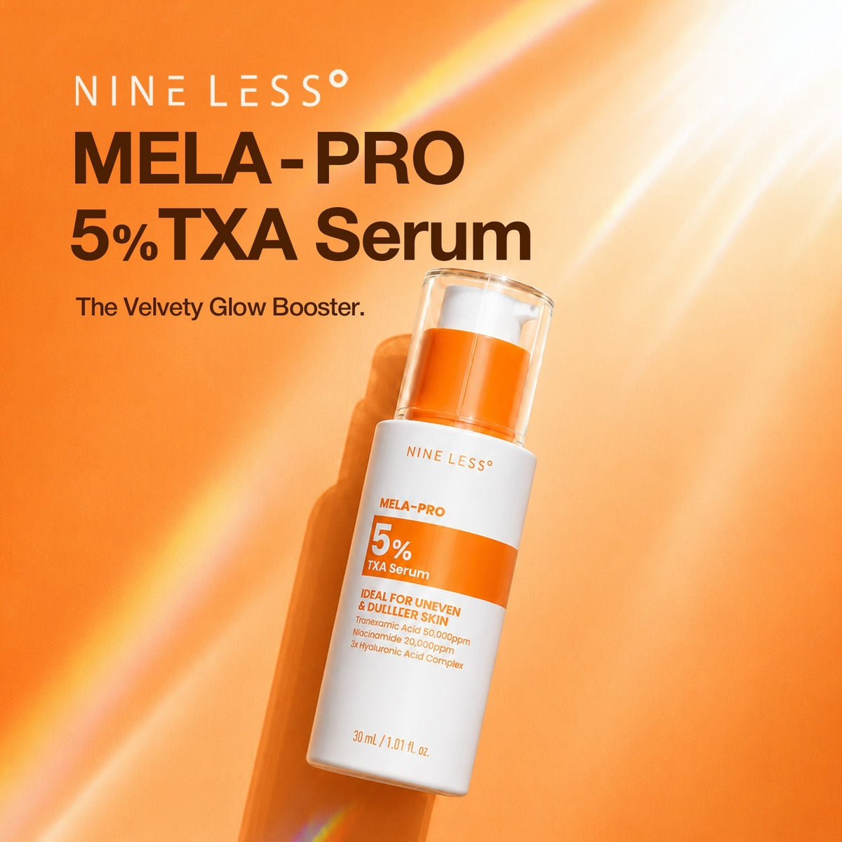 Nineless Mela-Pro 5% Tranexamic Acid Serum 30ml مصل ناينلس ميلا-برو ٥٪ حمض الترانيكساميك - Princess Cosmetics Qatar