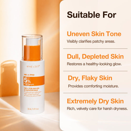 Nineless Mela-Pro 5% Tranexamic Acid Serum 30ml مصل ناينلس ميلا-برو ٥٪ حمض الترانيكساميك - Princess Cosmetics Qatar