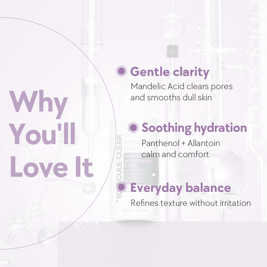Nineless Molecule - Clear 5% Mandelic Acid Serum 30ml مصل حمض الماندليك ناينلس موليكول - كلير ٥٪ - Princess Cosmetics Qatar