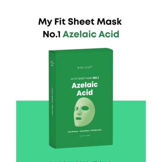 Nineless My Fit Sheet Mask - Azelaic Acid (1 Sheet) قناع الوجه ناينليس ماي فيت - حمض الأزيليك - Princess Cosmetics Qatar