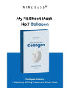 Nineless My Fit Sheet Mask - Collagen (1 Sheet) قناع الوجه ناينليس ماي فيت - الكولاجين - Princess Cosmetics Qatar