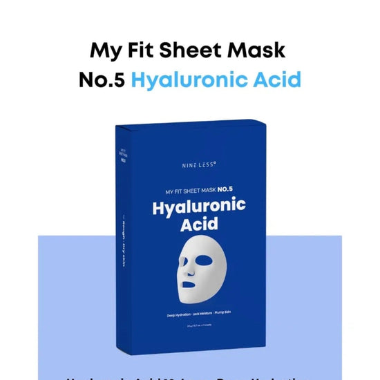Nineless My Fit Sheet Mask - Hyaluronic Acid (1 Sheet) قناع الوجه ناينليس ماي فيت - حمض الهيالورونيك - Princess Cosmetics Qatar