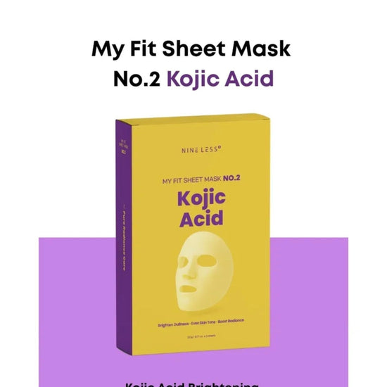 Nineless My Fit Sheet Mask - Kojic Acid (1 Sheet) قناع الوجه ناينليس ماي فيت - حمض الكوجيك - Princess Cosmetics Qatar