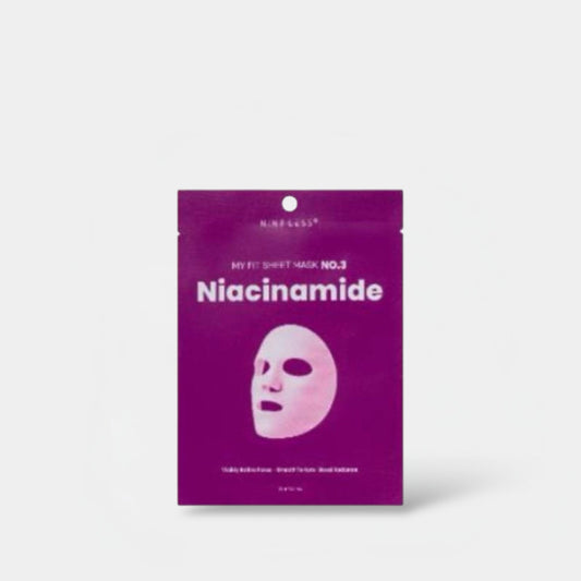 Nineless My Fit Sheet Mask - Niacinamide (1 Sheet) قناع الوجه ناينليس ماي فيت - نياسيناميد - Princess Cosmetics Qatar