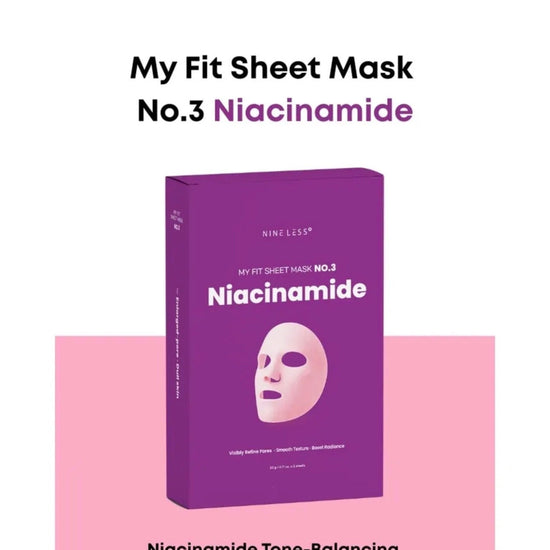 Nineless My Fit Sheet Mask - Niacinamide (1 Sheet) قناع الوجه ناينليس ماي فيت - نياسيناميد - Princess Cosmetics Qatar