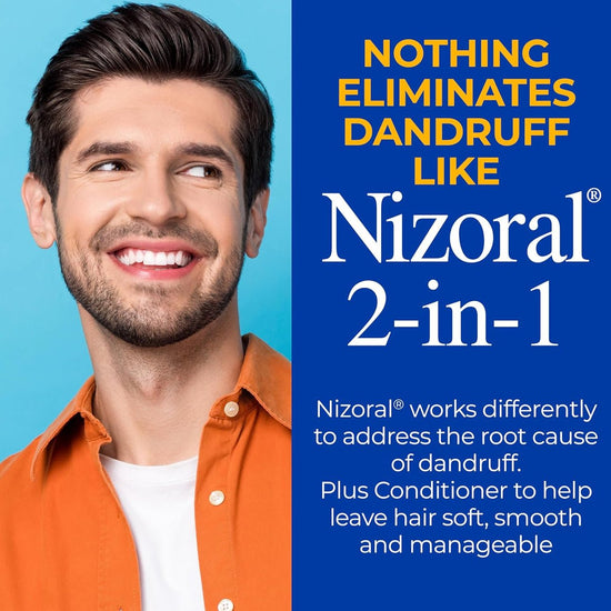 Nizoral 2 - in - 1 Anti - Dandruff Shampoo + Conditioner 400ml نيزورال شامبو 2 في 1 مضاد للقشرة + بلسم - Princess Cosmetics Qatar