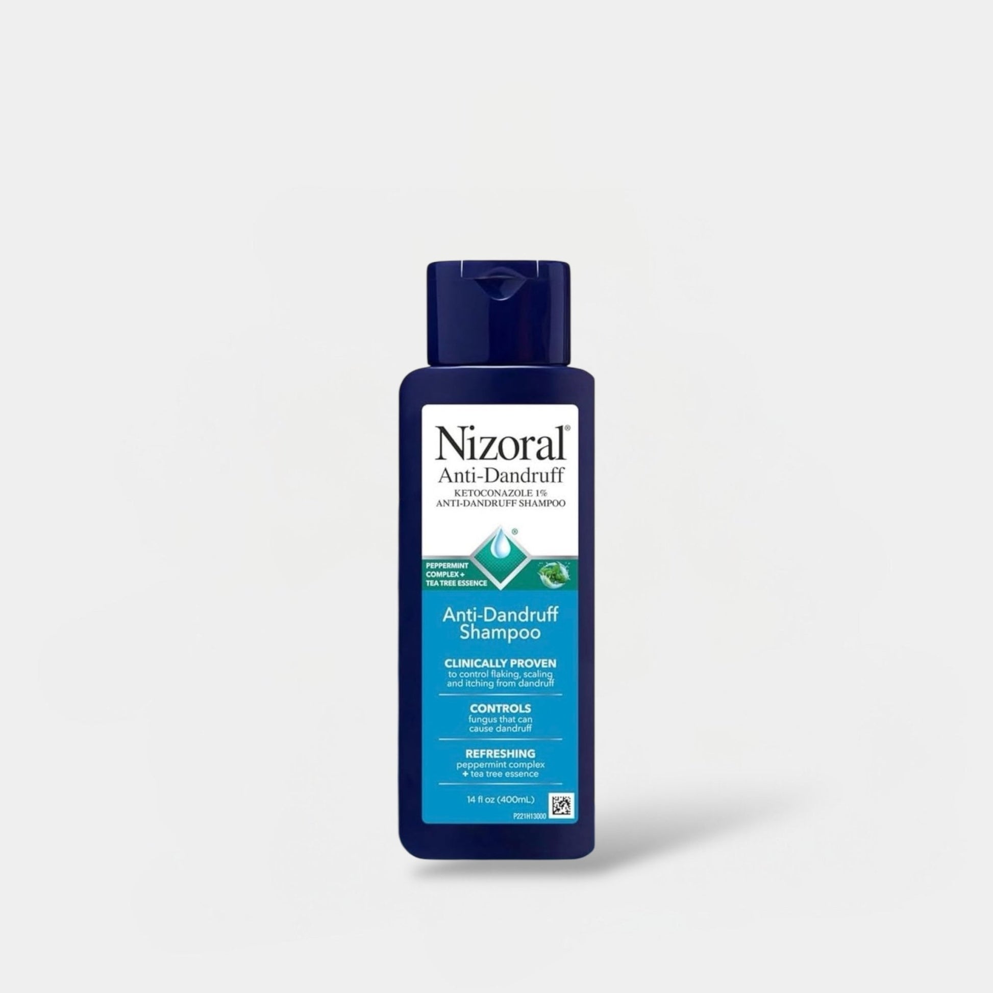 Nizoral Anti - Dandruff Shampoo Peppermint + Tea Tree Scent 400ml شامبو نيزورال المضاد للقشرة برائحة النعناع وشجرة الشاي - Princess Cosmetics Qatar
