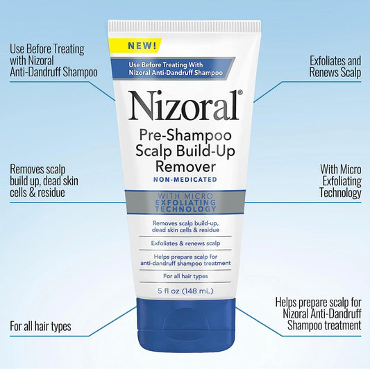 Nizoral Pre - Shampoo Scalp Build - Up Remover 148ml. مزيل تراكمات فروة الرأس من نيزورال قبل الشامبو، 148 مل - Princess Cosmetics Qatar