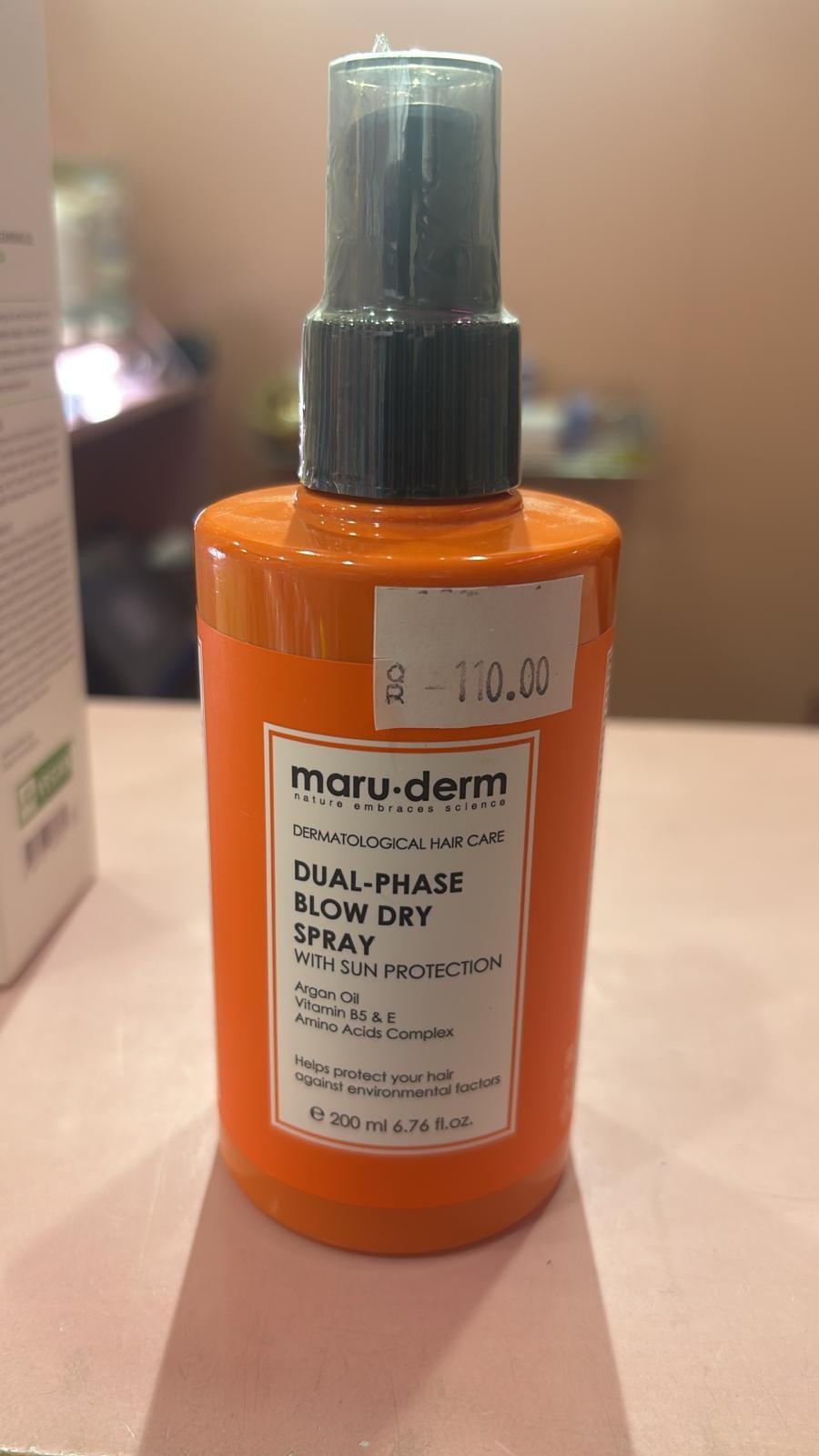 (NO BOX) Maruderm Dual - Phase Blow Dry Spray 200ml ماروديرم بخاخ جاف ثنائي الطور - Princess Cosmetics Qatar