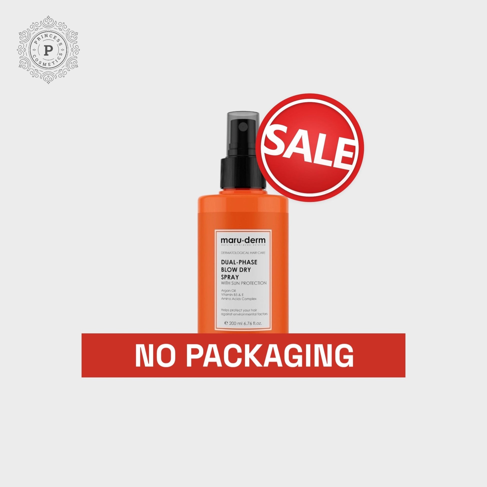 (NO BOX) Maruderm Dual - Phase Blow Dry Spray 200ml ماروديرم بخاخ جاف ثنائي الطور - Princess Cosmetics Qatar