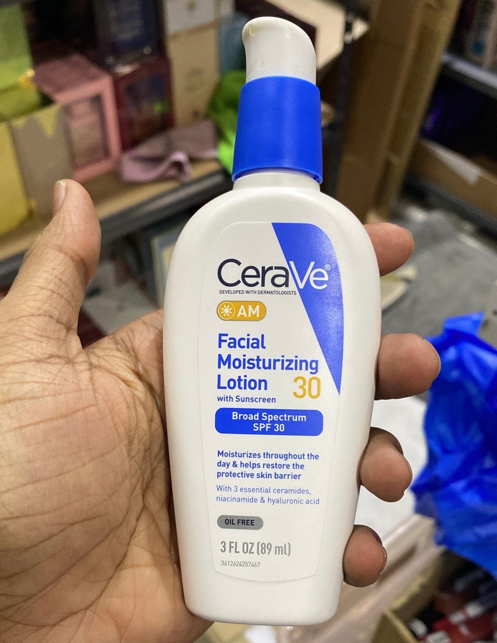 (NO PACKAGING) Cerave AM Facial Moisturizing Lotion 89ml لوشن مرطب للوجه من سيرافي AM - Princess Cosmetics Qatar