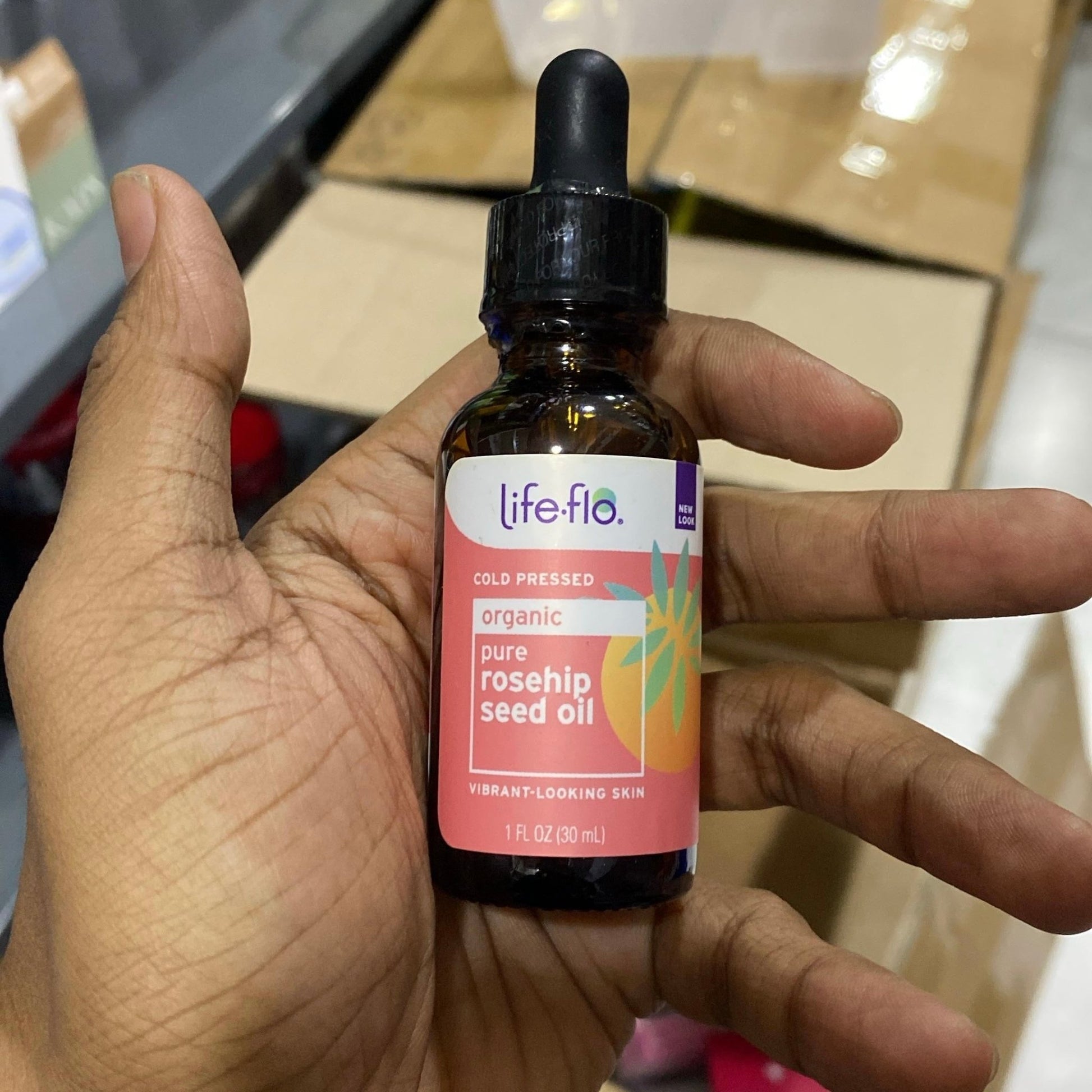(NO PACKAGING) Life - Flo Rose Hip Seed Oil 30ml زيت بذور ثمر الورد من لايف فلو - Princess Cosmetics Qatar