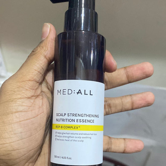 (NO PACKAGING) MED:ALL Scalp Strenghtening Nutrtion Essence 120ml MED:ALL خلاصة التغذية لتقوية فروة الرأس - Princess Cosmetics Qatar