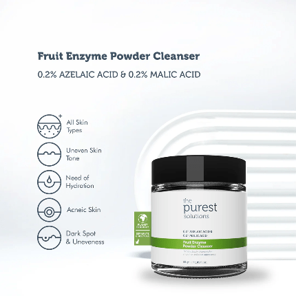 (NO PACKAGING) The Purest Solutions Fruit Enzyme Powder Cleanser 55g. تا بيرست سولوسن منظف مسحوق إنزيم الفاكهة 55 جرام. (لا يوجد تغليف) - Princess Cosmetics Qatar